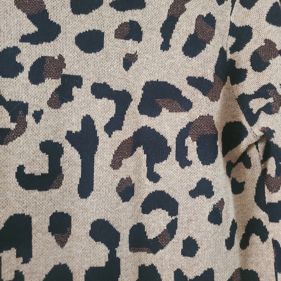 Croft & Barrow Petite Leopard Print Cardigan - Picture 4 of 6